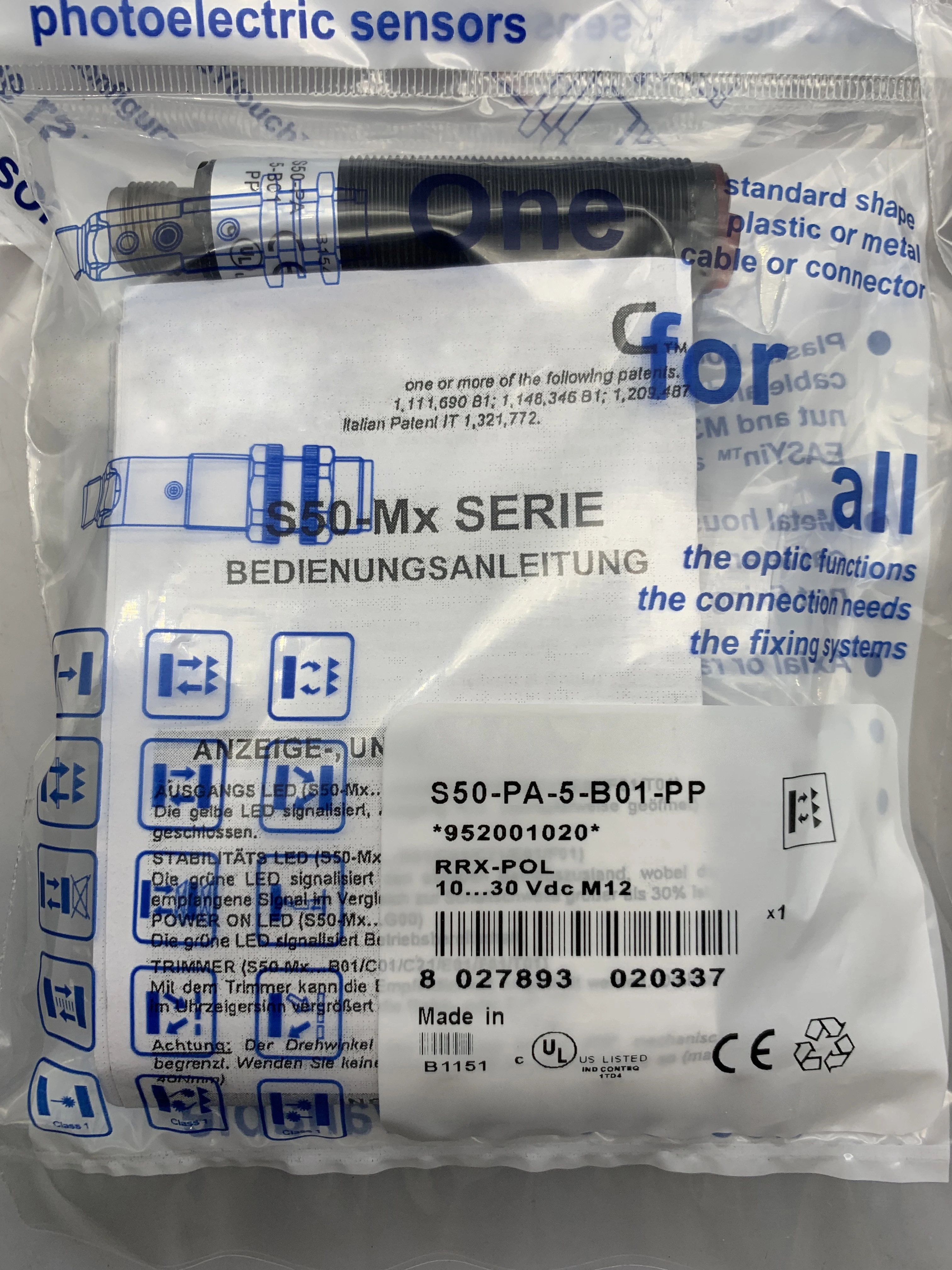 

New Photoelectric Switch Sensor in Stock S50-PA-5-A00-PP S50-PA-5-A00-NN Reliable Gold Seller One-year Warranty