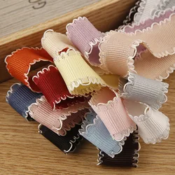 5Yards Picot Edge Ribbon Grosgrain Ribbon with Fine Loops for Clothing Sewing Gift Wrapping DIY Hair Bows Hat Decor Craft Supply
