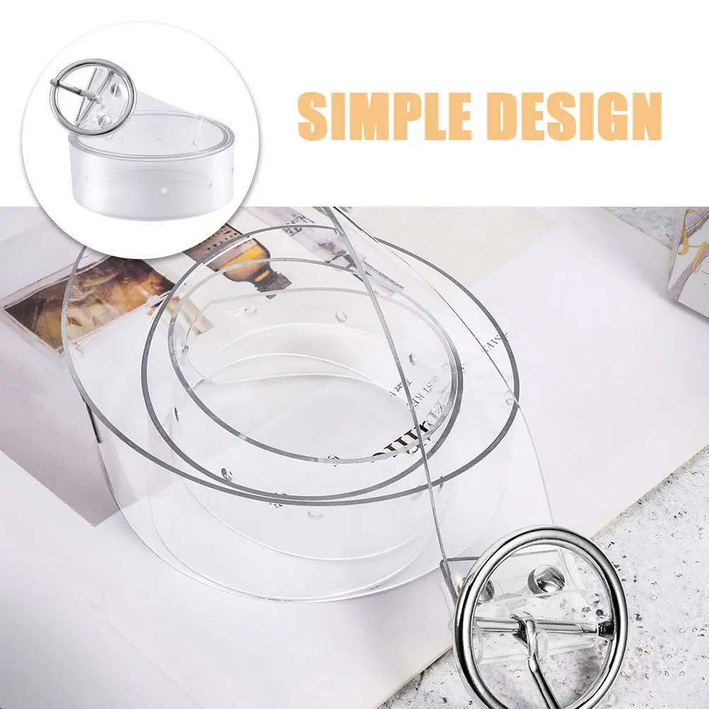 

2 шт., женский прозрачный поясной ремень с пряжкой, регулируемый ремень из ПВХ, джинсовое платье, пояс, стильная металлическая пряжка