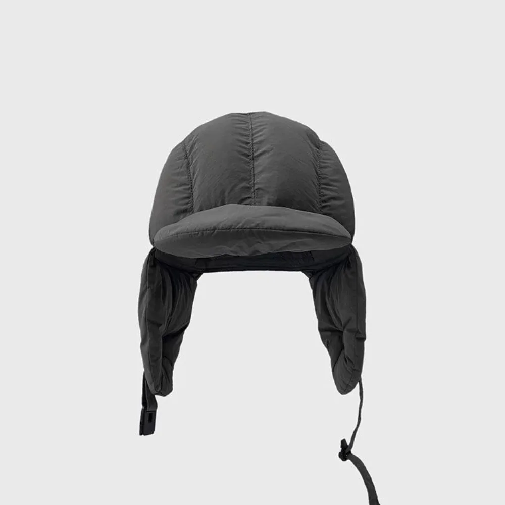 Fashion Thickened Lining Pullover Bomber Hat Adjustable Buckle Padded Thermal Trapper Hat Soft Ear Protection Flying Hat Winter
