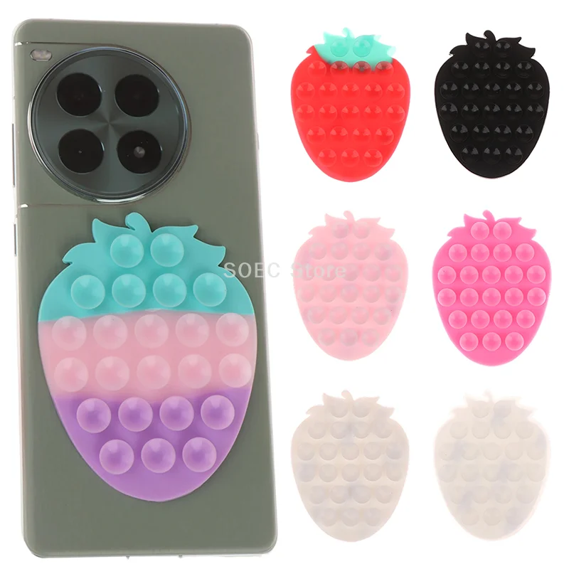 

Клубничная присоска для мобильных телефонов, опорное крепление на присоске, портативная подставка для телефона, универсальная фиксированная подставка для телефона, автомобильный навигационный кронштейн