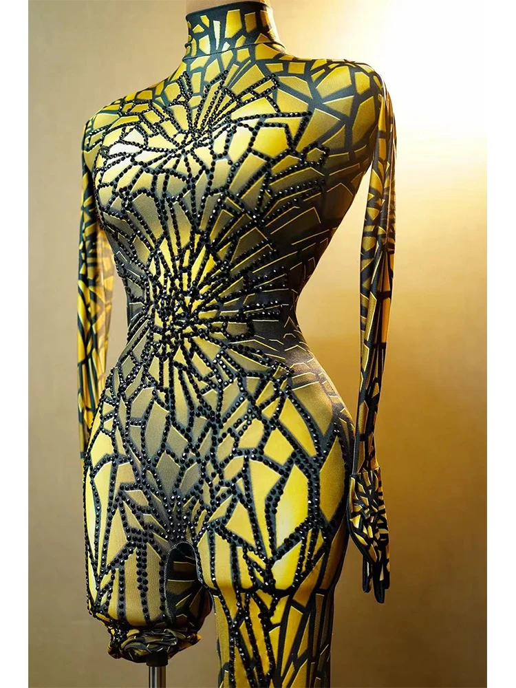 

High Quality Hot Diamond Elastic Printed Jumpsuit 2024 New Fashion Customized Women'S Clothing