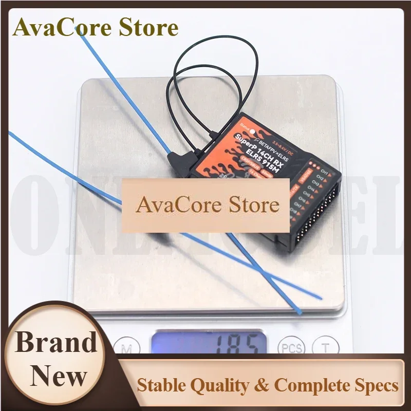 AvaCoreBETAFPV SuperP 14CH PWM Diversity Receiver ELRS 2.4Ghz/915MHz With Dual Antenna Dual Reception For RC FPV Aircraft Boats