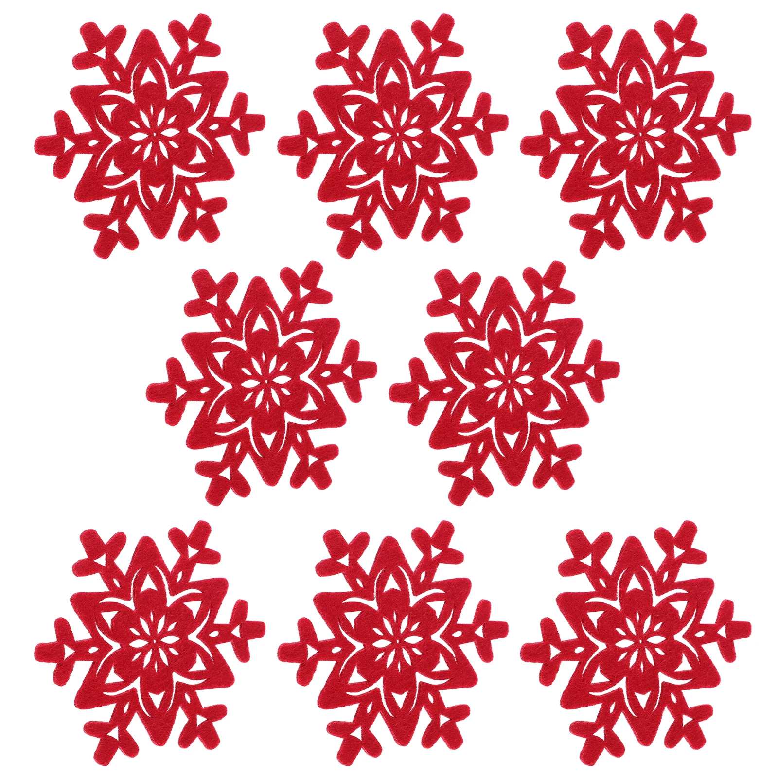 

Set of 6 Felt Non slip Coasters Christmas Home Decor Cup Mats Protect Surface from Heat Watermarks Holiday Gifts Anti slip Pad