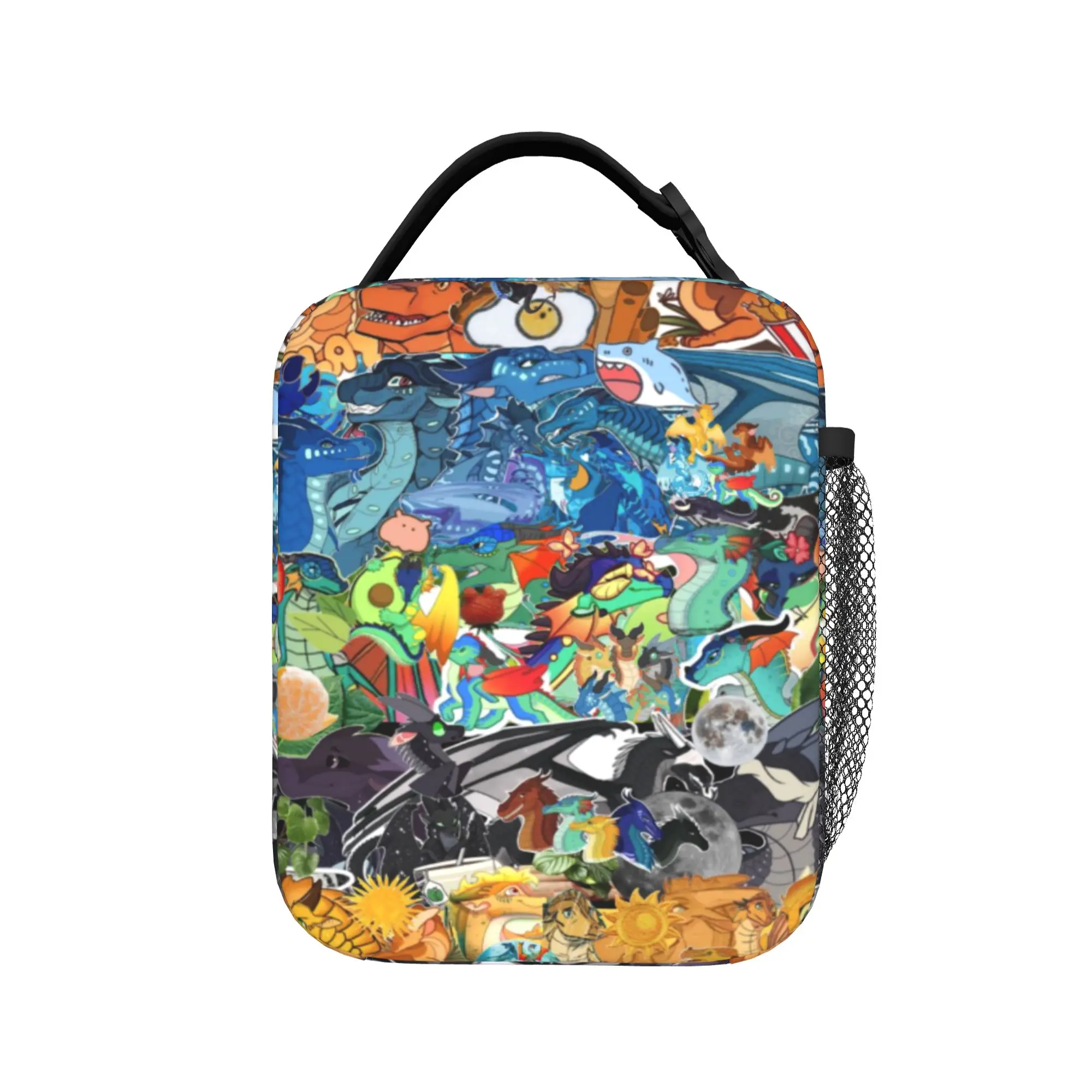 Wing Of Fire dragon Product Insulated Lunch Tote Bag For Work  Food Storage Bag Reusable Cooler Thermal Lunch Boxes
