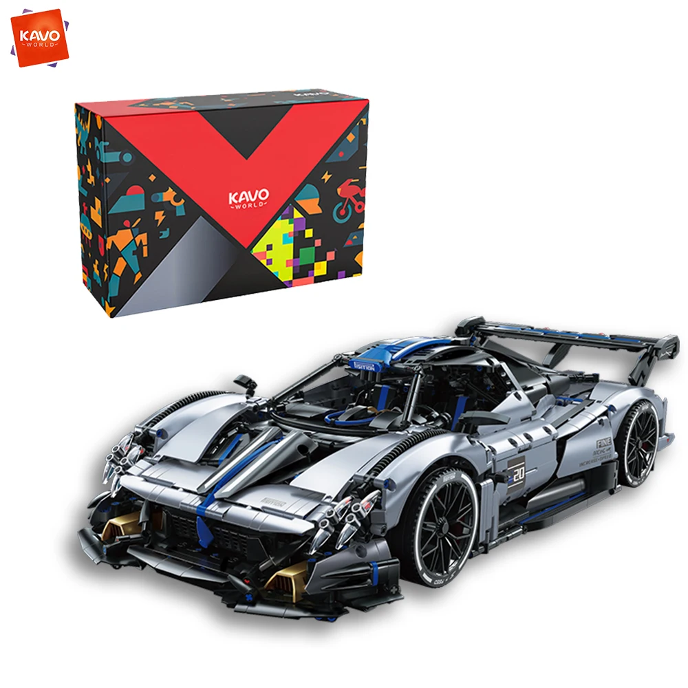 

Конструктор KAVOWORLD 3526 деталей: Суперспортивный автомобиль 1:8, модель гиперкара Technic, развивающая игрушка, идеальный подарок для любителей хобби