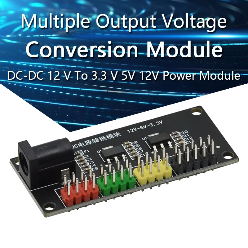 

1pcs New DC-DC 12 V To 3.3 V 5V 12V Multiple Output Voltage Conversion Module Power Supply Module For Arduino