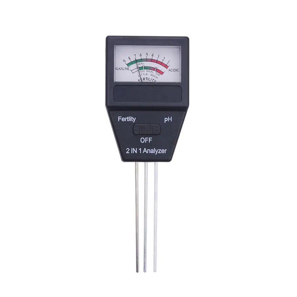 1Pcs Soil Testing Tool 2-in-1 PH Fertility Analyzer Large Clear Dial Save Water Energy for Indoor Outdoor
