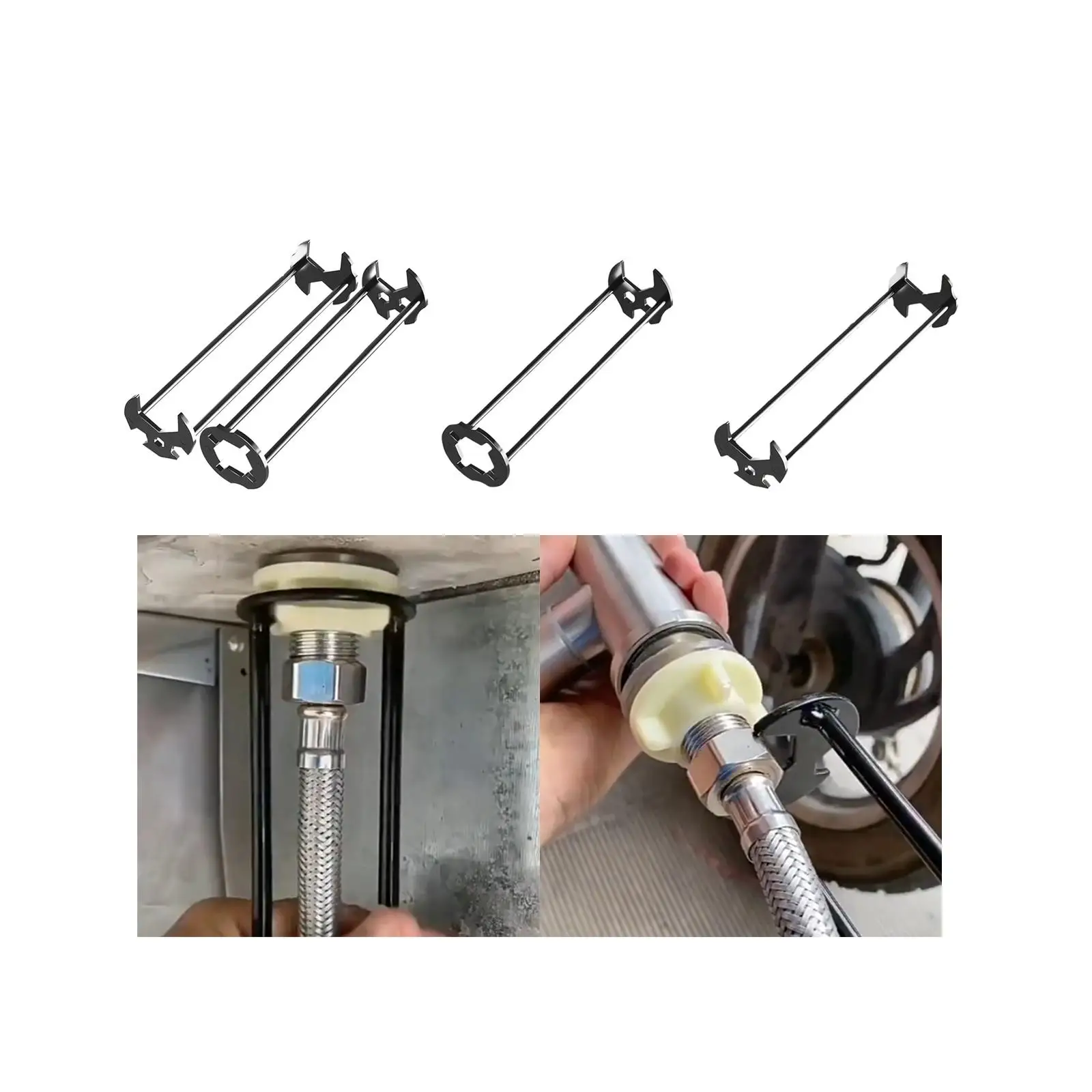 Multifunctional Sink Wrench Sturdy Faucet Wrench for Home Bathroom Faucets