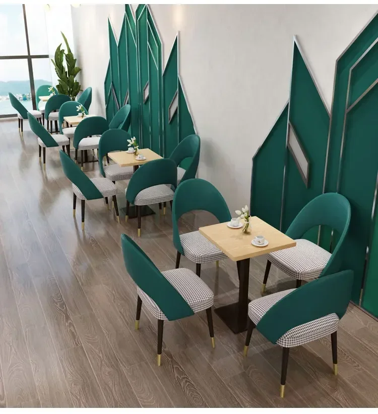 

#Customized Size Restaurant Booth Seating Green Sofa Luxury Velvet PU Leather Fabric Booth