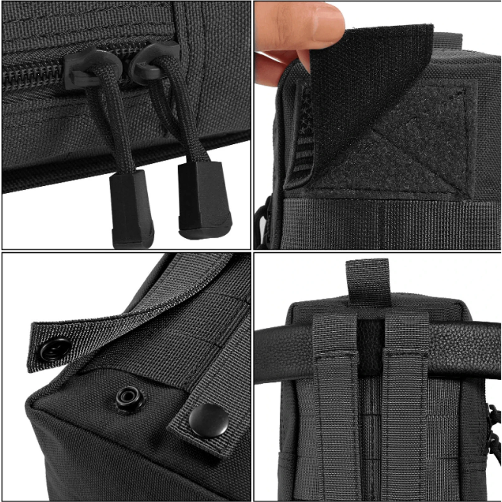 Custodia tattica Molle EDC Confezione compatta multiuso Custodia multiuso resistente all\'acqua con toppa bandiera Nylon impermeabile di alta qualità