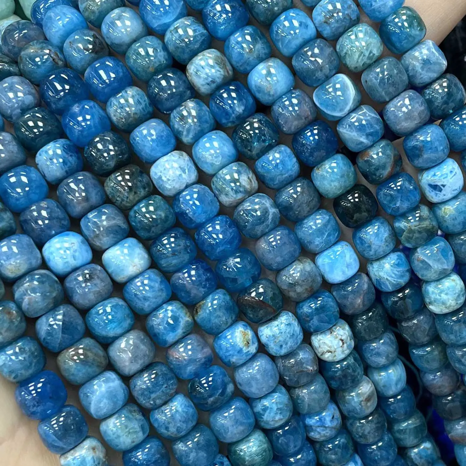 7X8MM Natürliche Edelsteinperlen Vintage Citrin Aquamarin Apatit Lose Zwischenperlen für Schmuckherstellung DIY Armband Anhänger Zubehör – Detail 7
