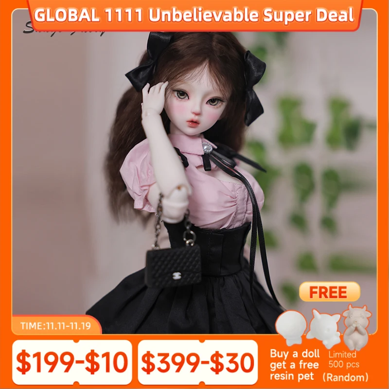

Shugafairy Joan 1/4 BJD — тело танцовщицы аниме с школьной формой Kawaii | Полный набор шарнирных фигурок пышных фигурок