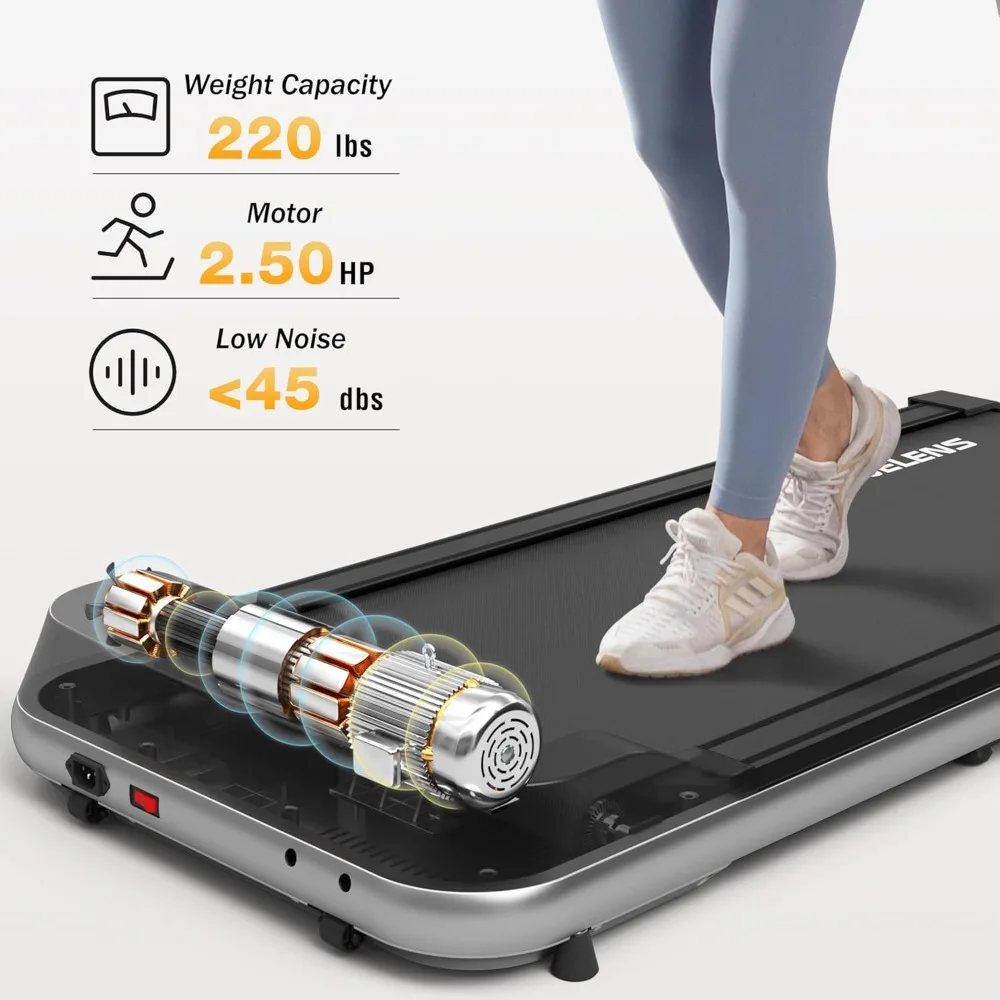 Walking Pad 2 in 1 Treadmill for Walking and Jogging, Under Desk Treadmill, 2.5HP Portable Walking Treadmill, LED Display