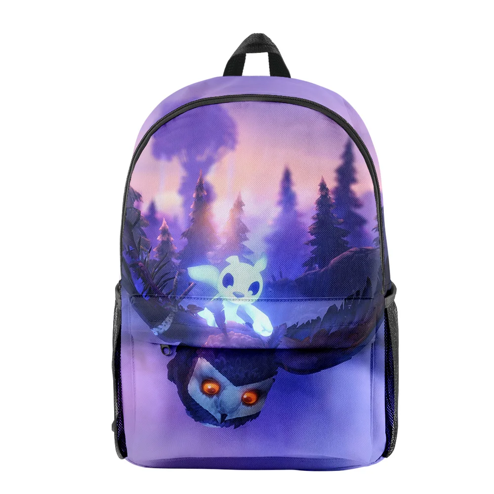 

Ori and the Will of the Wisps Backpack Fashion Student School Bag Hip-hop Daypack Cosplay Zipper Traval Bag Harajuku Unisex Bag