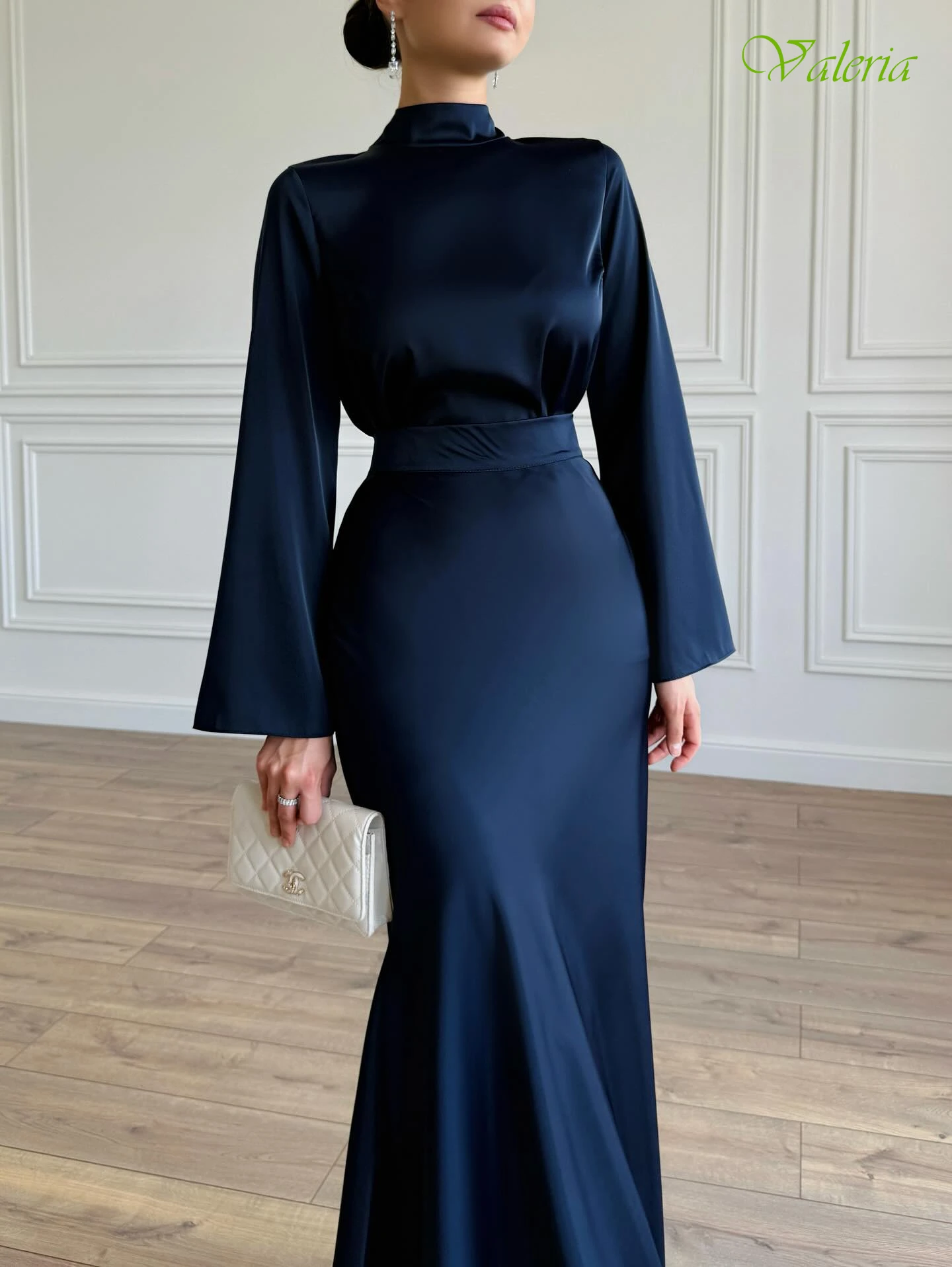 

Customized Mermaid High Neckline Elegant Formal Evening Dress and Fashion High Quality Celebrity Gowns Temperament Party Dress