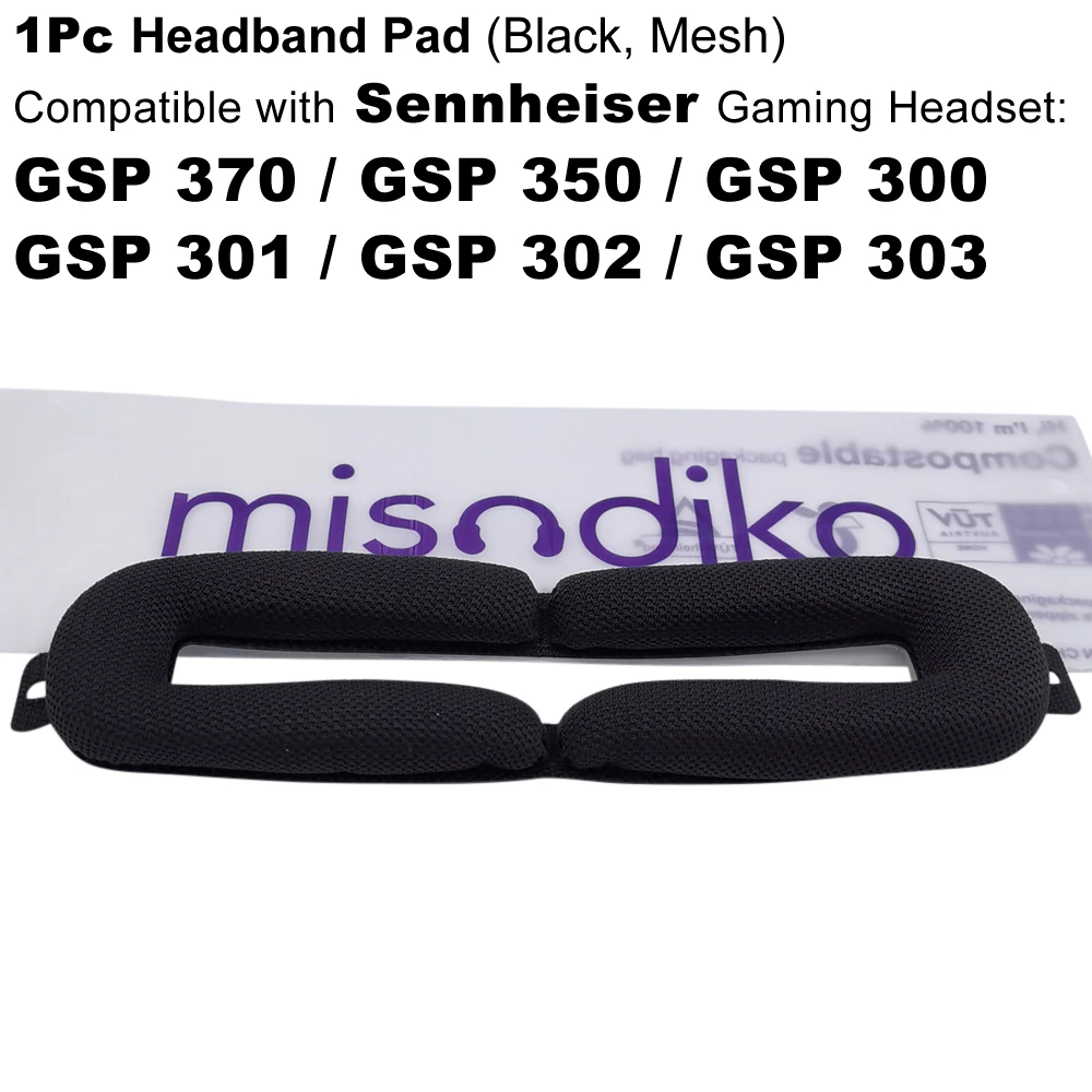 Misodiko Stirnband Pad Ersatz für Sennheiser GSP 370/ 300/ 350/ 301/ 302/ 303 Gaming Headset