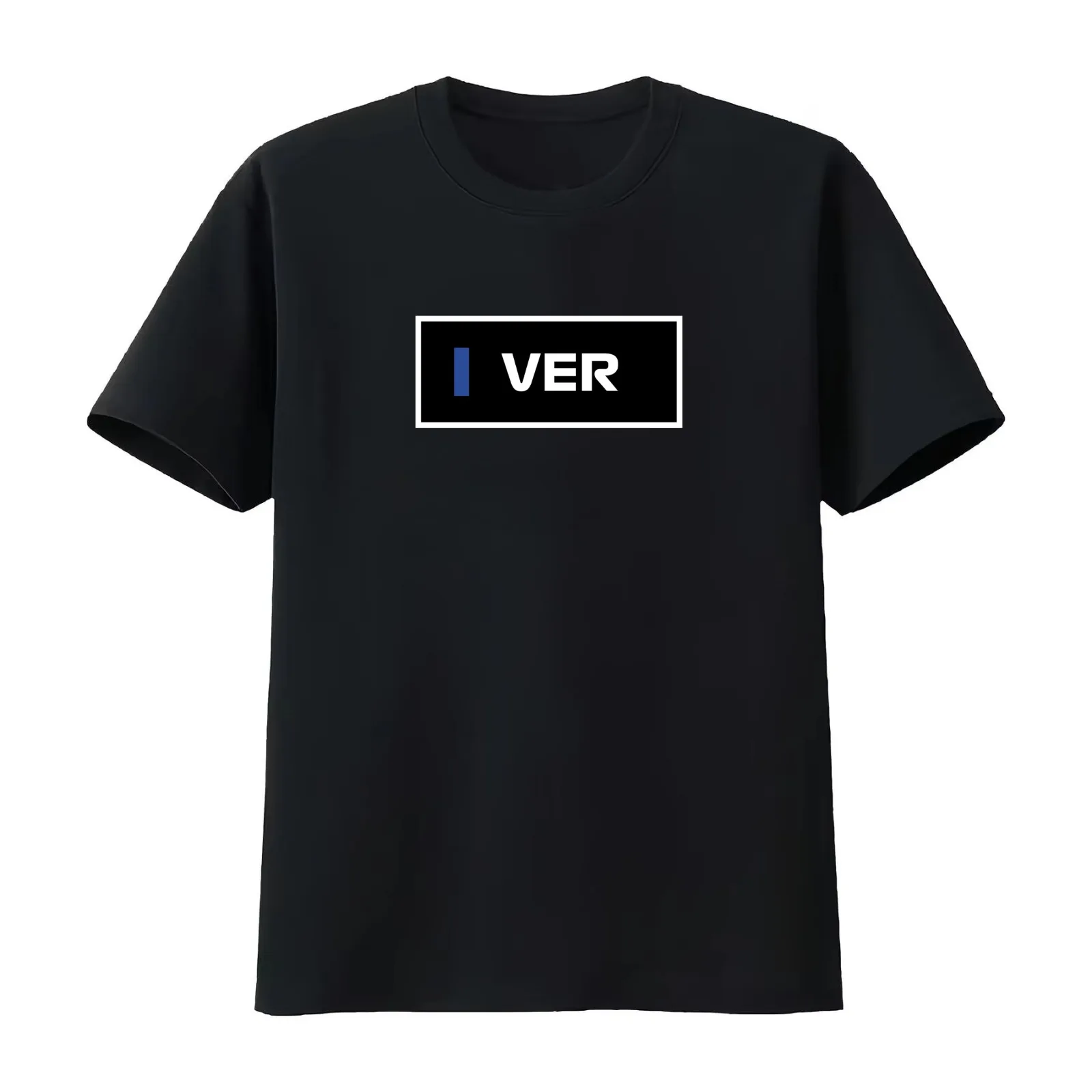 VER. 2022 Season (Black BG) T-Shirt Summer Casual Cotton Tee Oversized Streetwear Tops Vintage Graphic Print 100% Cotton