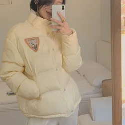 2023 New Women Down Jacket Winter Coat Female Short Thin Outwaer Loose Warm Parkas Fashion Casual Stand and Collar Outcoat