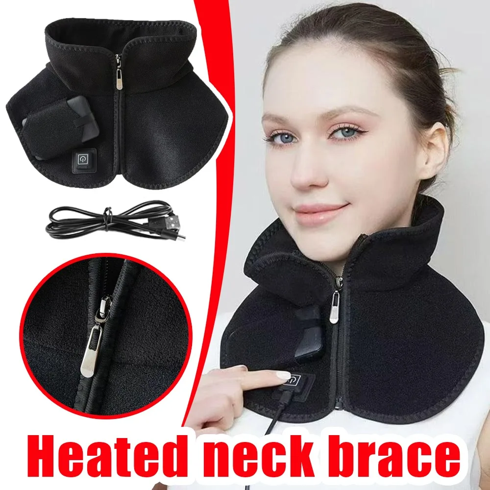 

Electric Heating Shoulder Neck Pad USB Hot Compress Cervical Three Gear Thermal Protection Scarf Winter Warm Equipment Parts