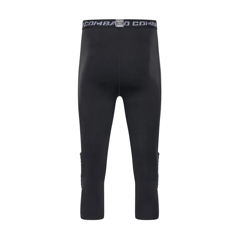 Pantalon de sécurité anti-collision pour hommes, collants d\'entraînement de basket-ball, leggings avec genouillères, protecteur, compression