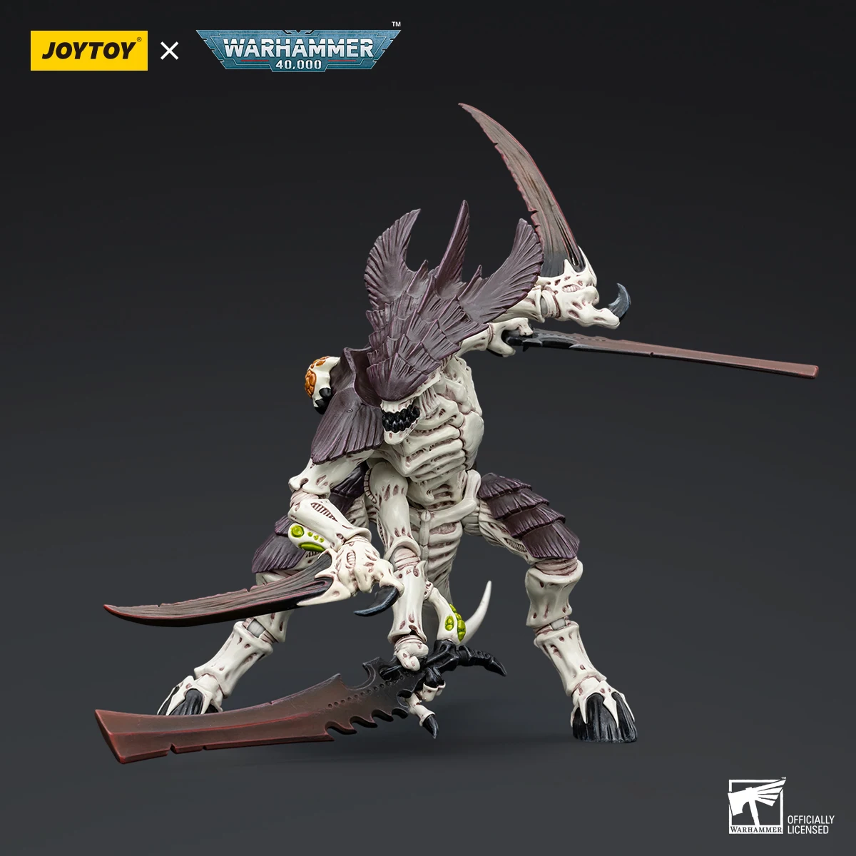 JOYTOY Warhammer 40k 1/18 Action Figure Tyranids Hive Fleet Leviathan Tyranid Warrior with Boneswords Model Collect Toy Gift