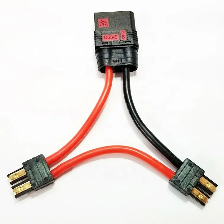 5PCS QS8-S Series Anti Spark Cable Female QS8 Connector To Male TRX XT60 XT90 EC5 Plug RC UAV Drone Harness Made Of Plastic