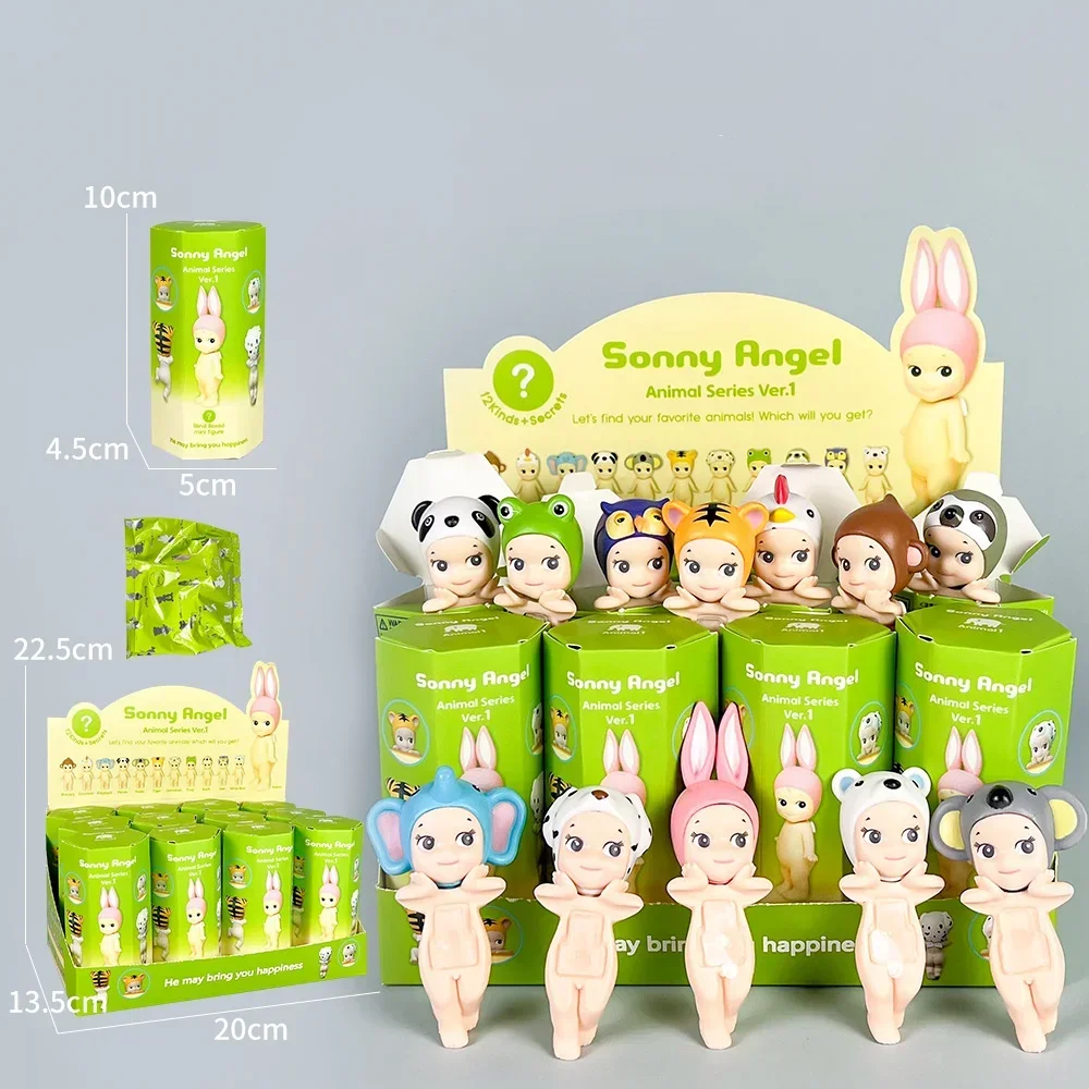 Macny Angel Generation Animal Lying Pose Face Series Figure, Anime Rick Toy, Cute Cartoon, Halloween Toy Gift Butter