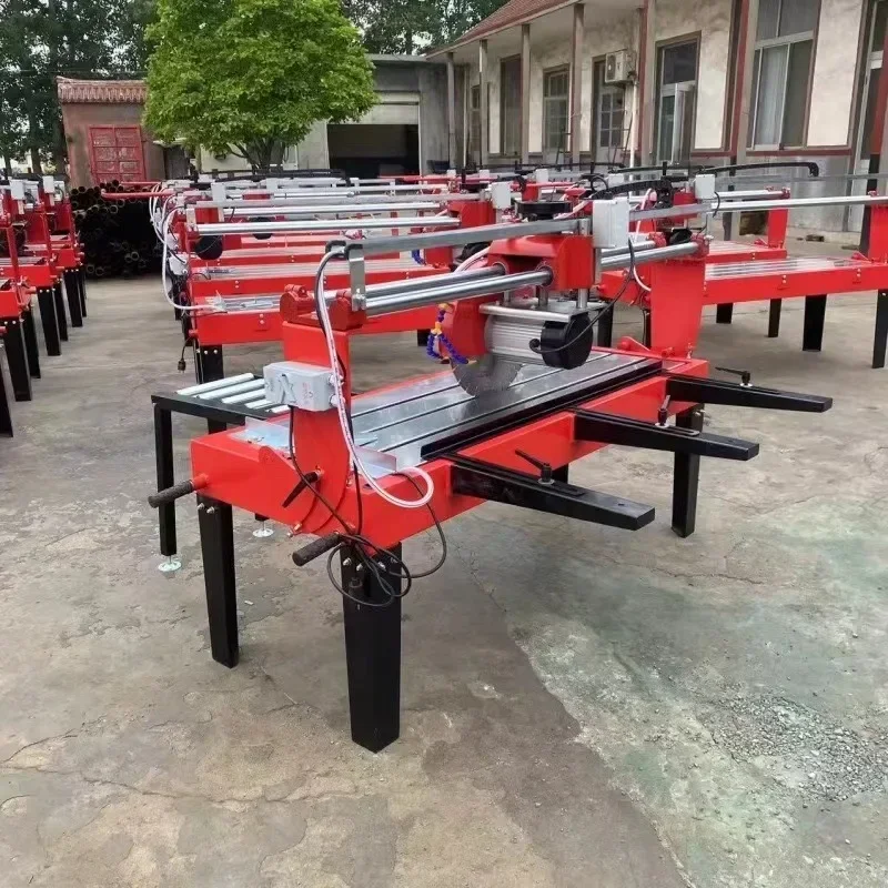Hand pulled construction site lightweight multifunctional stone tile cutting machine, chamfering and slotting integrated machine