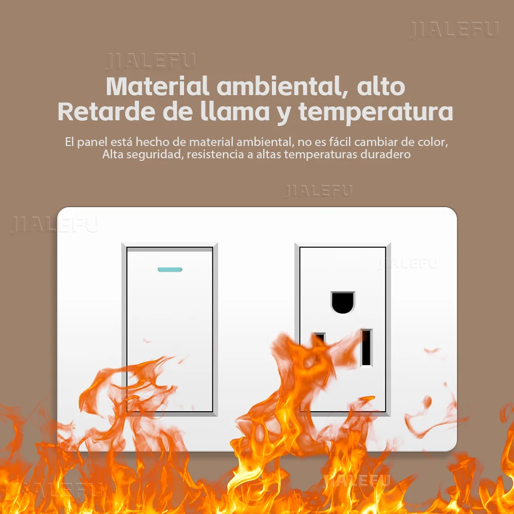 PC Fire Two Panel American Standard Socket Blank Switch Socket White, Gray, Black, Gold Four Colors Available