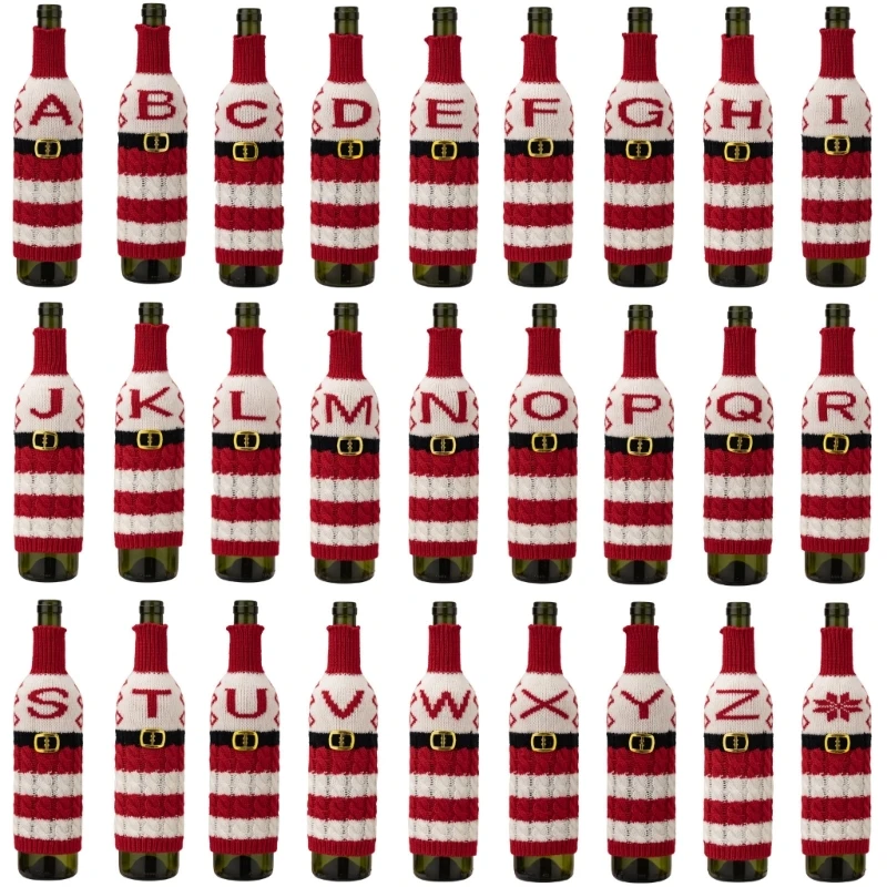 KX4B Botol Anggur Penutup Abjad Lengan untuk Dekorasi Desktop Untuk
