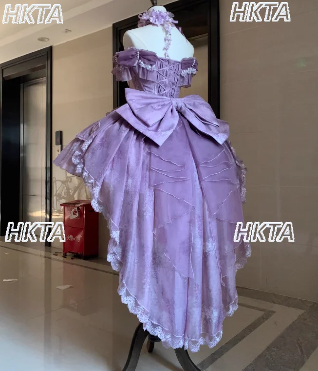 

Милое милое пышное вечернее платье в стиле Лолиты с плечами, женское плиссированное тонкое платье с бантом на день рождения, элегантные балетные платья принцессы, женские платья