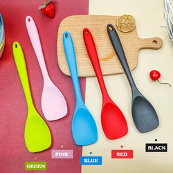 Heat Resistant Silicone Spoon Kitchen Spatula Frying Pan Shovel Mixing Scraper Bakeware Utensil Handle Scraper Cookware Tool