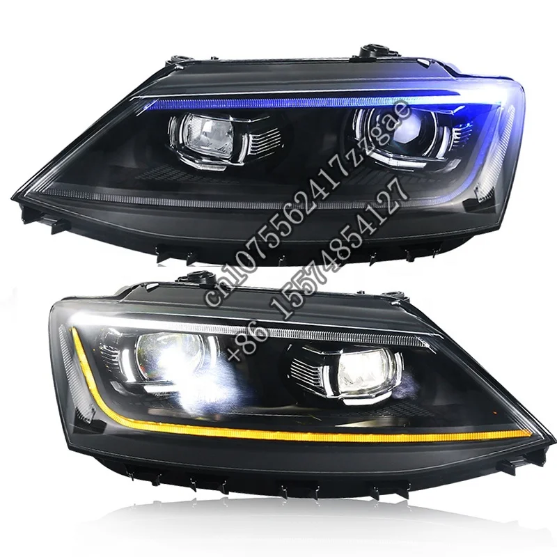 

LED Headlight Front Lamp For VW New Jetta MK6 Sagitar 2012-2018 Year With Dynamic Turn Signal