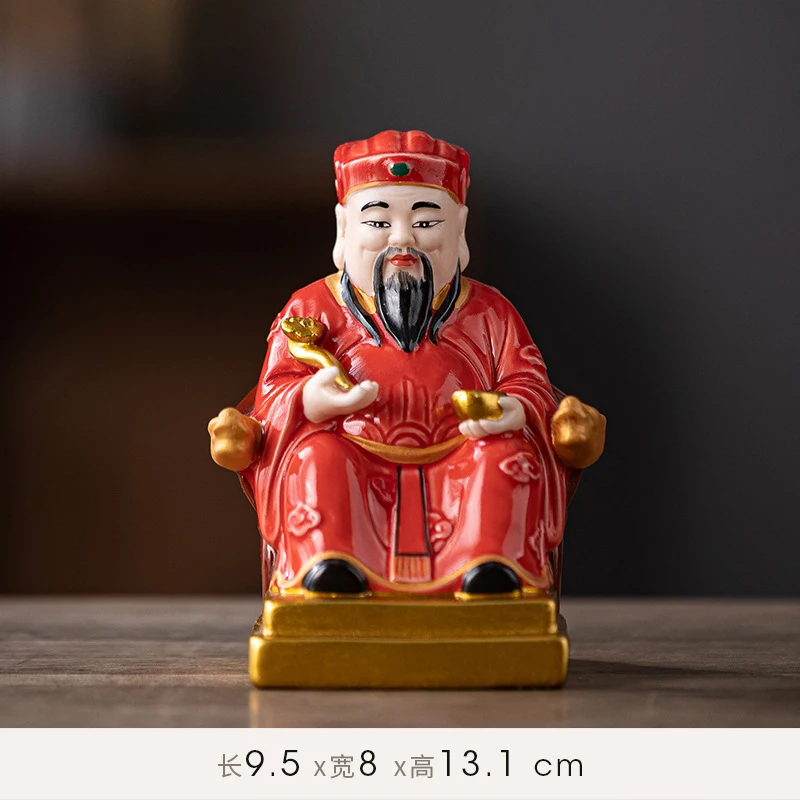 Ceramic Feng Shui Buddha Statue Worship, Earth And God, Office Decoration For Attracting Wealth, Shop Opening Gif