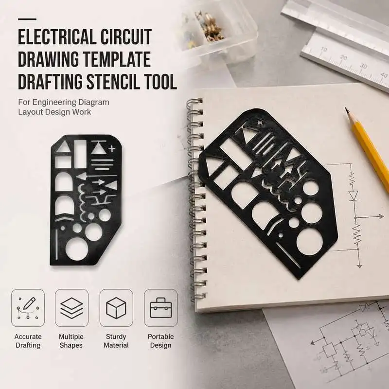 Electrical Circuit Drawing Template Drafting Stencil Tool For Engineering Diagram Layout Design Work