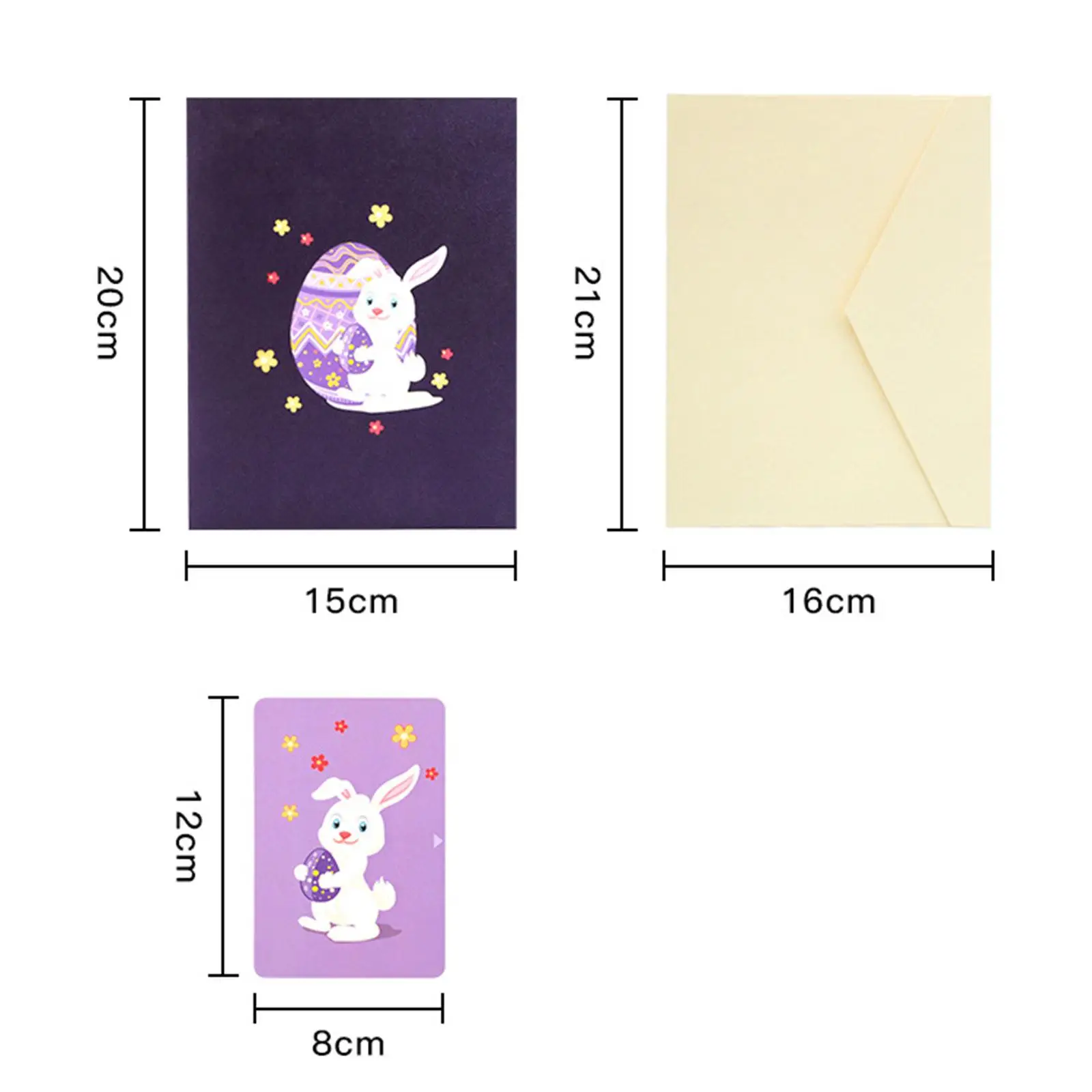 Biglietto d'auguri di Pasqua Biglietto di compleanno Biglietti popup di buona Pasqua per eventi pasquali