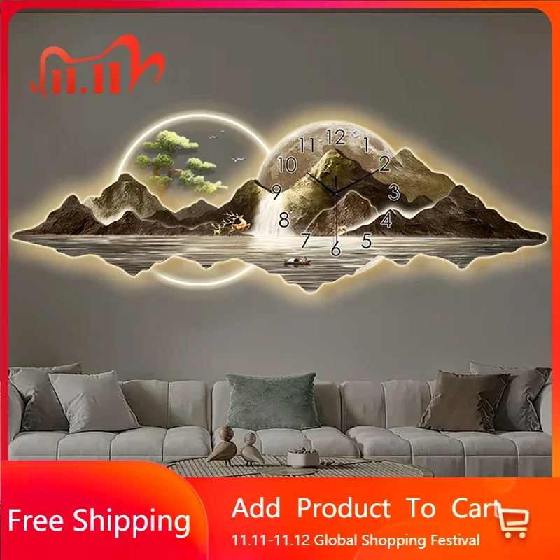 

Bathroom Luxury Wall Clocks Korean Living Room Digital Bedrooms Minimalist Wall Watch Nordic Cartoon Reloj Pared Home Decor