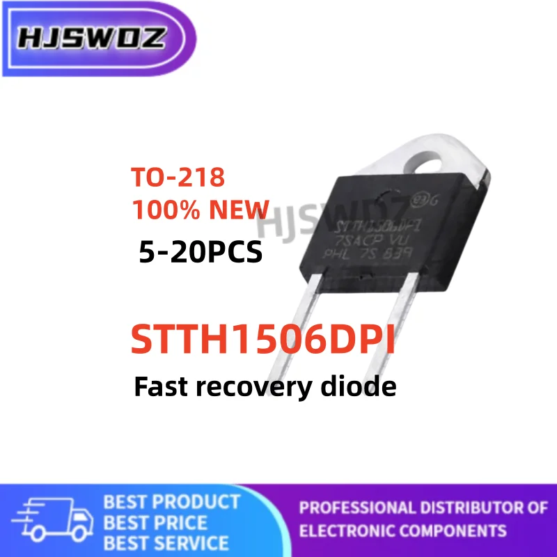 5-20PCS STTH1506DPI STTH1506DP1 Fast recovery diode TO-218 100% NEW
