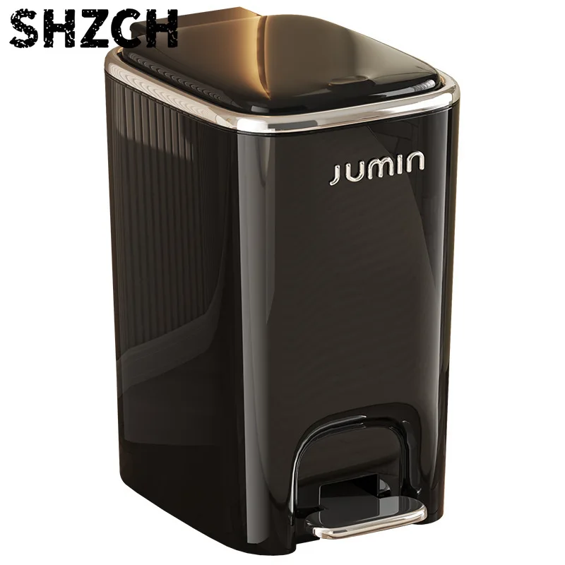 Kitchen Trash Can Pedal Bin Step Bin Covered Hands Free Soft Close Lid Compact Home Bathroom Dorm Office Basurero