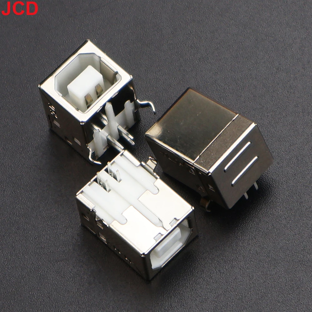 JCD 5pcs USB 2.0 And USB 3.0 Connector Female Socket Male Jack B Type 90°/180° Connector Soldering DIY Printer Interface Repair