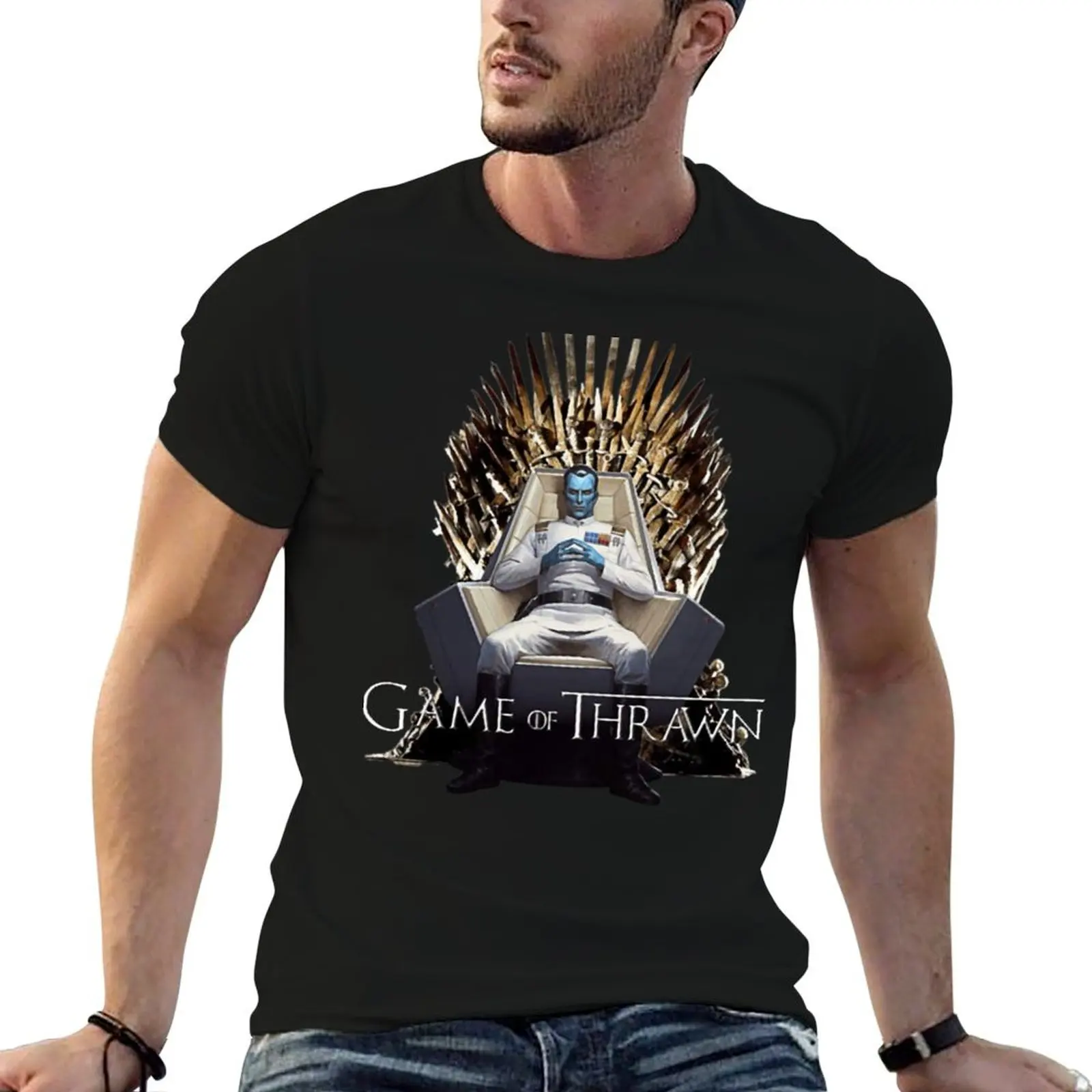 Game of Thrawn Grand Admiral Thrawn T-Shirt anime stuff aesthetic clothes blue archive graphic shirts plain black t shirts men