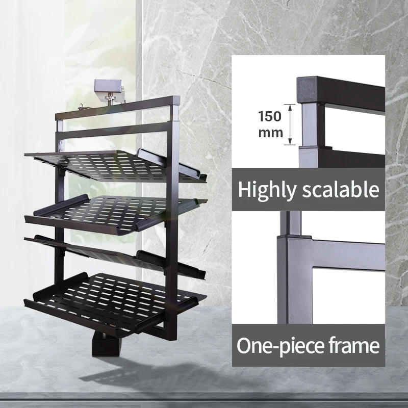 Telescopic Slide Rotating Cabinet Shelf Wardrobe Accessory Revolving Shoes Rack 360 Degree Multifunctional Shoe Organizer Modern