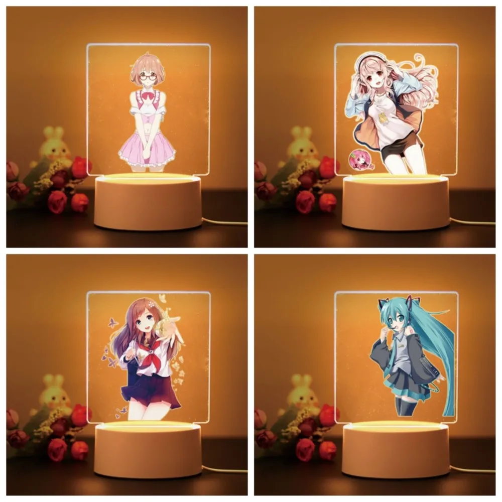 

1 pc lovely Anime girls Led Table Lamp Room Decor For Boys Birthday