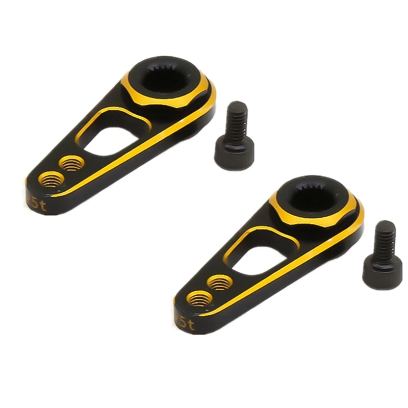 2Pcs Metal Double Hole 25T Servo Arm Servo Horn For 1/10 RC Car Boat Futaba Savox Emax Powerhd JX SPT HSP Axial SCX10