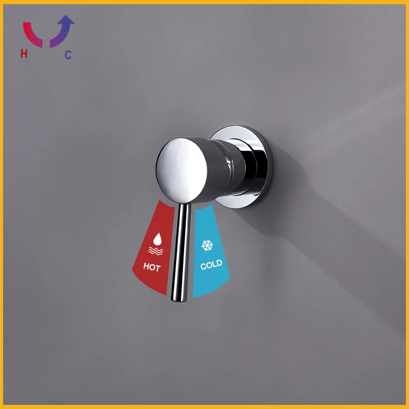 Chrome Wall-Mounted Adjustable Lift Rod With 3-Function Hand Shower Brass Hot And Cold Mixer Valve Body Bathroom Shower Set