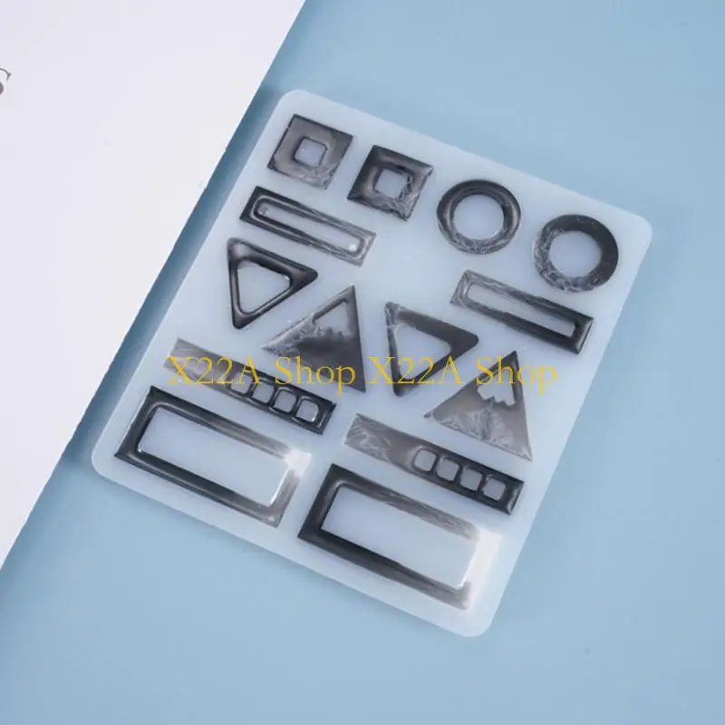 

Unique Crystal Epoxy Resin Mold Keychain Earrings Danglers Pendants Silicone Mould