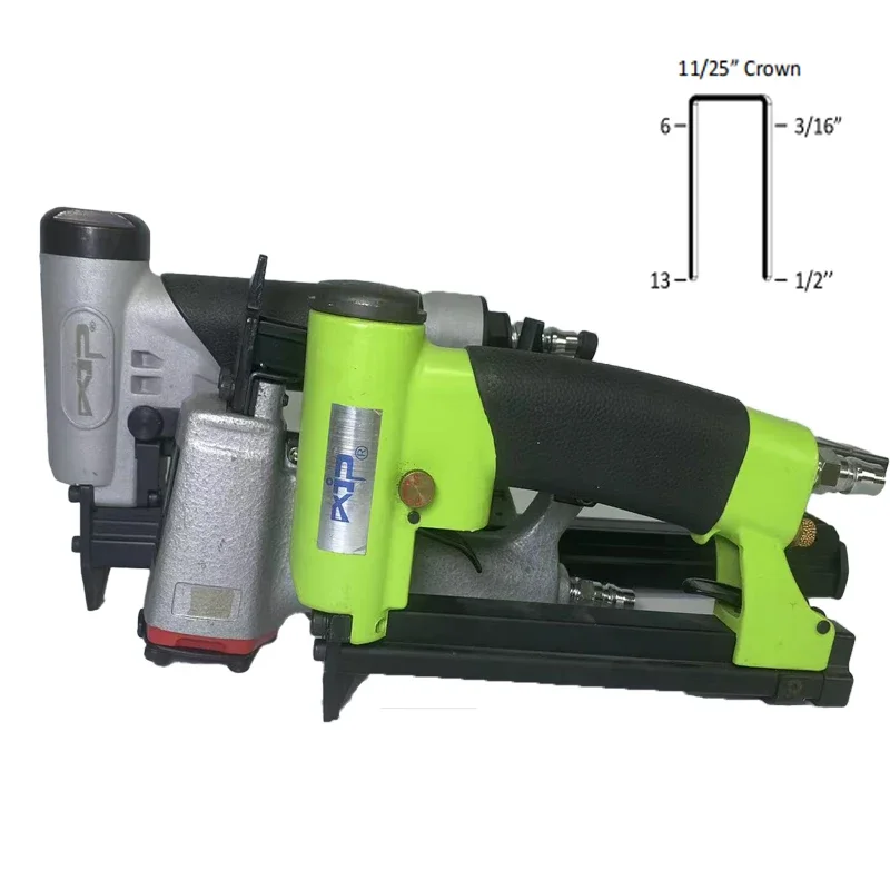 Гвоздовой пистолет Пневматический степлер Пневматический пистолет для гвоздей в форме двери Мебель Деревянный диван Деревообработка Воздушный степлер 11,2 мм 1016J Воздушный степлер