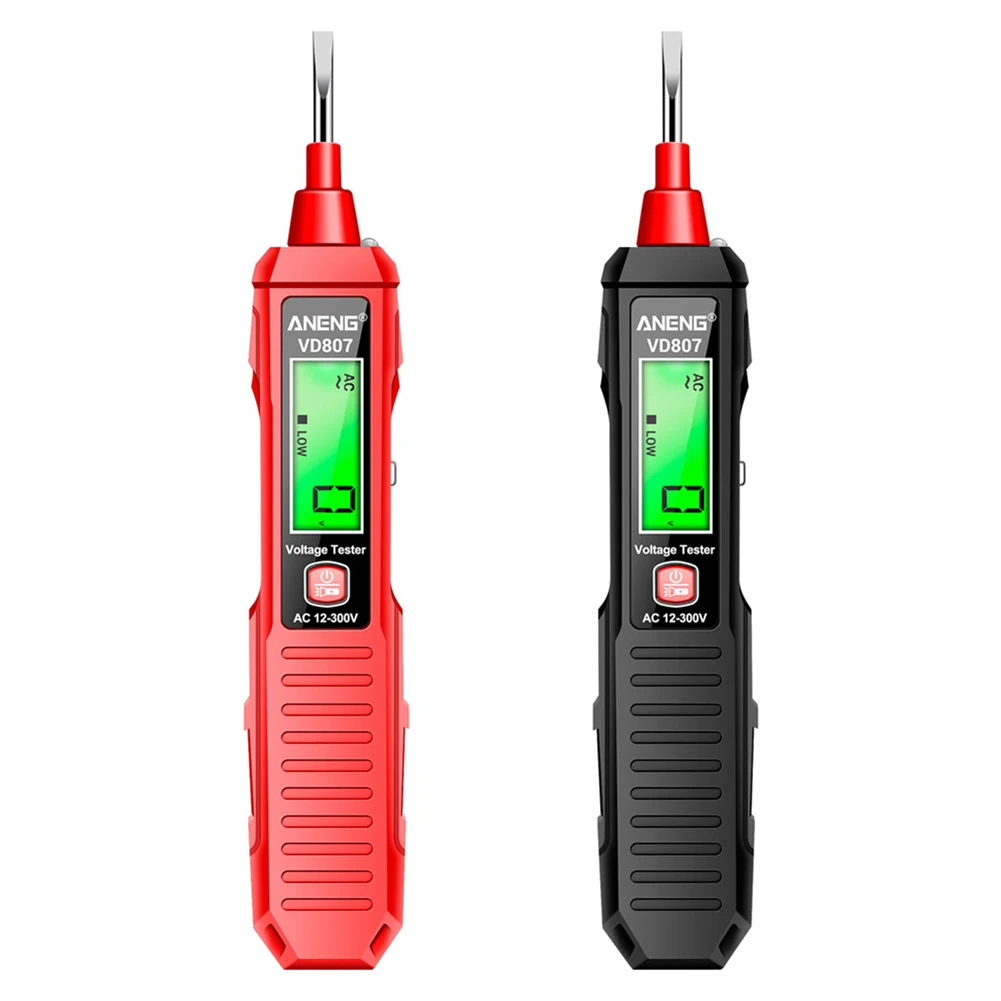 VD807 Digital NCV AC Spannungsprüfer Stift AC 12-300V Schaltungstester 50/60Hz LED Taschenlampe Ton Licht Alarm Null Feuer Drahttester