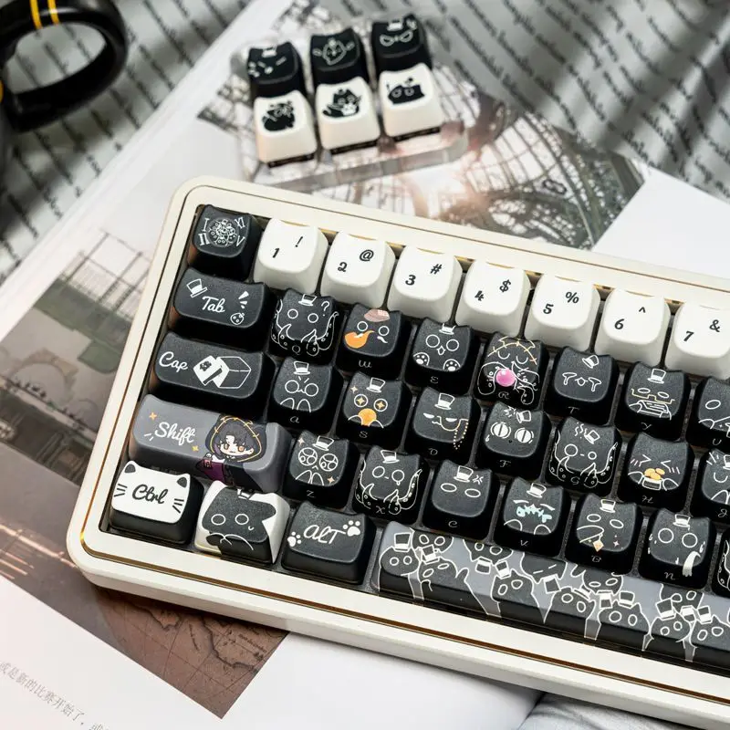 Lord of Mysteries Klein Moretti Kemiao Anime Keycaps Mechanical Keyboard PBT MOA Custom Cute Keycaps PC Gaming Accessories Gifts
